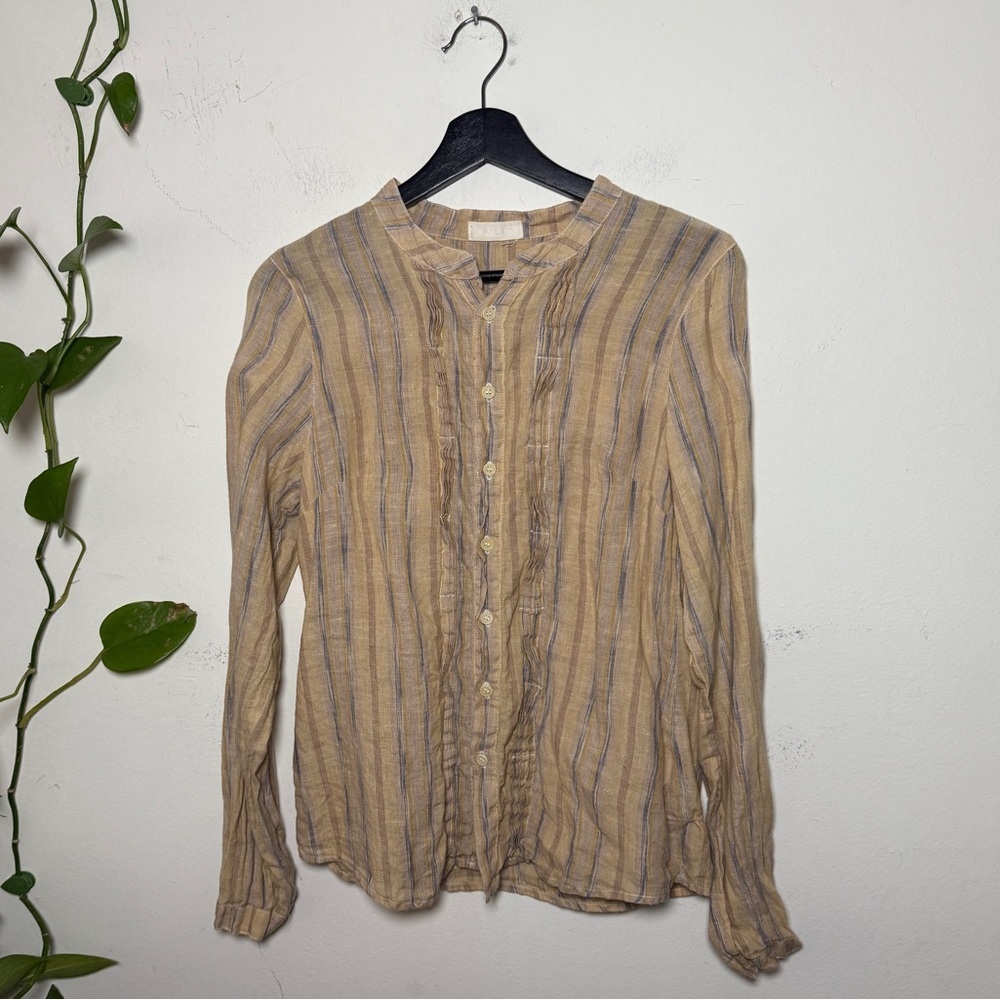 CP Shades Stirped Linen Button Down Shirt -